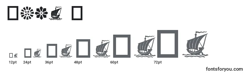 Размеры шрифта Orna 5