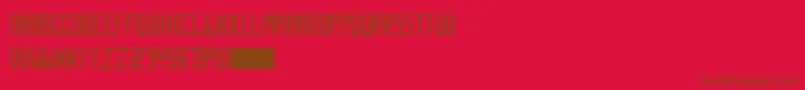 Weitere Informationen zur SundanceNeue-Schriftart SundanceNeue-Schriftart – Braune Schriften auf rotem Hintergrund