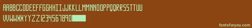 SundanceNeue-fontti – vihreät fontit ruskealla taustalla