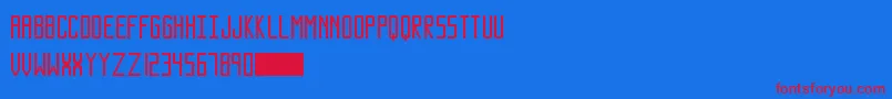 SundanceNeue-fontti – punaiset fontit sinisellä taustalla