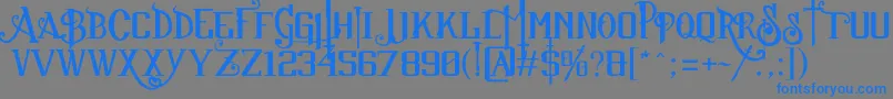 SuckerFont2013JuanCasco Font – Blue Fonts on Gray Background