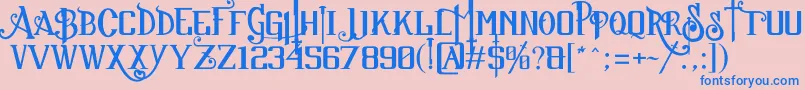 SuckerFont2013JuanCasco Font – Blue Fonts on Pink Background