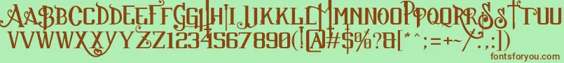 SuckerFont2013JuanCasco Font – Brown Fonts on Green Background