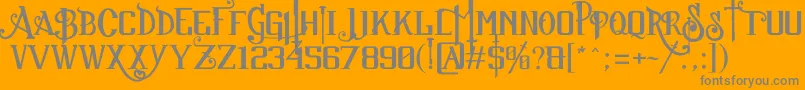 Шрифт SuckerFont2013JuanCasco – серые шрифты на оранжевом фоне