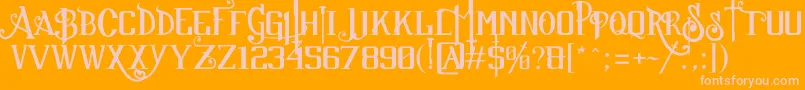 SuckerFont2013JuanCasco Font – Pink Fonts on Orange Background