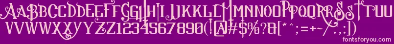 SuckerFont2013JuanCasco Font – Pink Fonts on Purple Background