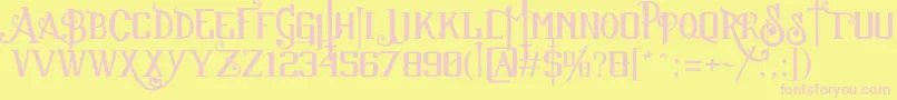 SuckerFont2013JuanCasco Font – Pink Fonts on Yellow Background