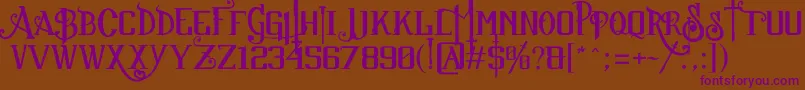 SuckerFont2013JuanCasco Font – Purple Fonts on Brown Background