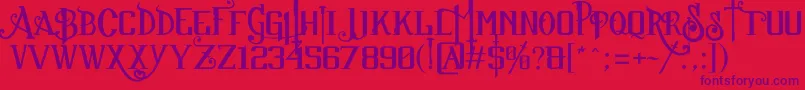 SuckerFont2013JuanCasco Font – Purple Fonts on Red Background