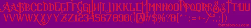 SuckerFont2013JuanCasco Font – Red Fonts on Purple Background