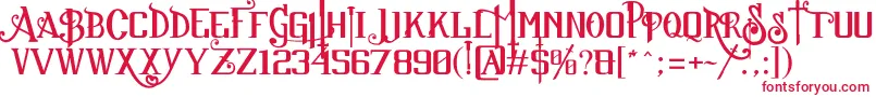 フォントSuckerFont2013JuanCasco – 赤い文字