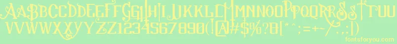 SuckerFont2013JuanCasco Font – Yellow Fonts on Green Background