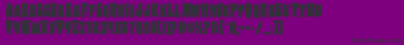 Bogbeastcollege Font – Black Fonts on Purple Background