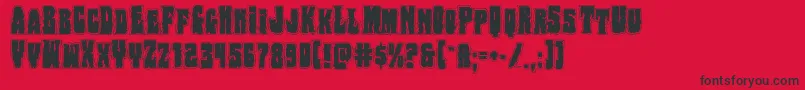 Bogbeastcollege Font – Black Fonts on Red Background