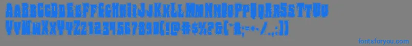 Bogbeastcollege Font – Blue Fonts on Gray Background