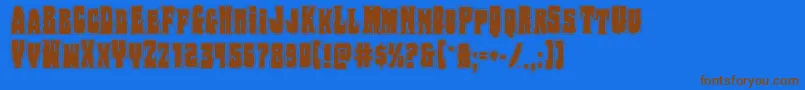 Bogbeastcollege Font – Brown Fonts on Blue Background