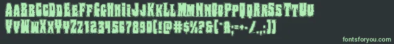 Bogbeastcollege Font – Green Fonts on Black Background