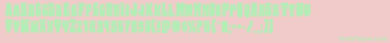 Bogbeastcollege Font – Green Fonts on Pink Background