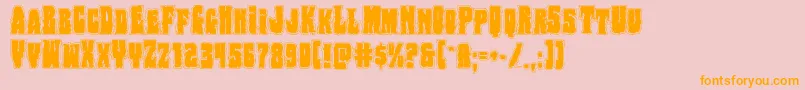 Bogbeastcollege Font – Orange Fonts on Pink Background