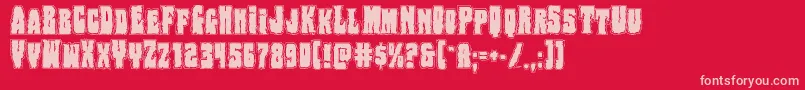 Bogbeastcollege Font – Pink Fonts on Red Background