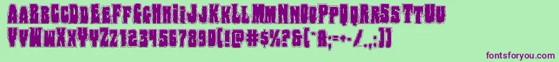 Bogbeastcollege Font – Purple Fonts on Green Background