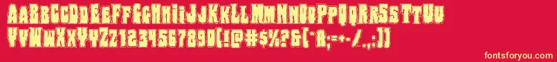 Bogbeastcollege Font – Yellow Fonts on Red Background