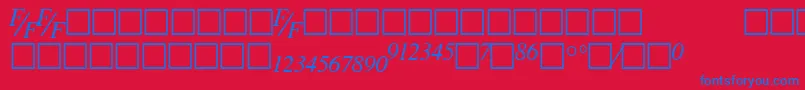 Police TmsfeItalic – polices bleues sur fond rouge