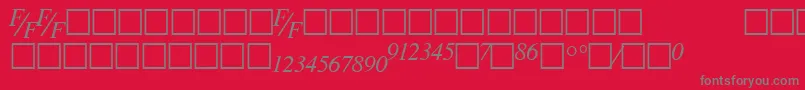 TmsfeItalic Font – Gray Fonts on Red Background