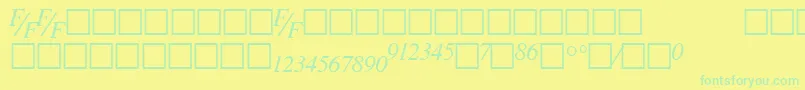 Weitere Informationen zur TmsfeItalic-Schriftart TmsfeItalic-Schriftart – Grüne Schriften auf gelbem Hintergrund
