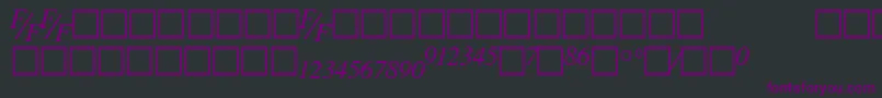 Шрифт TmsfeItalic – фиолетовые шрифты на чёрном фоне