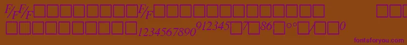 TmsfeItalic Font – Purple Fonts on Brown Background