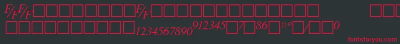 TmsfeItalic Font – Red Fonts on Black Background