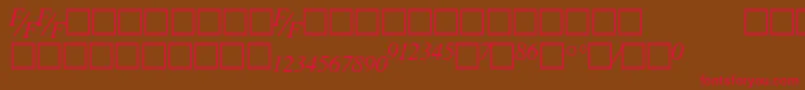 TmsfeItalic Font – Red Fonts on Brown Background