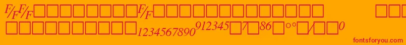TmsfeItalic Font – Red Fonts on Orange Background