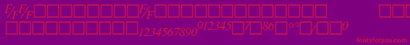 TmsfeItalic Font – Red Fonts on Purple Background