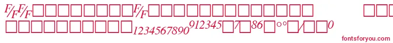 TmsfeItalic Font – Red Fonts on White Background