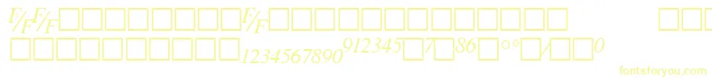 Fonte TmsfeItalic – fontes amarelas