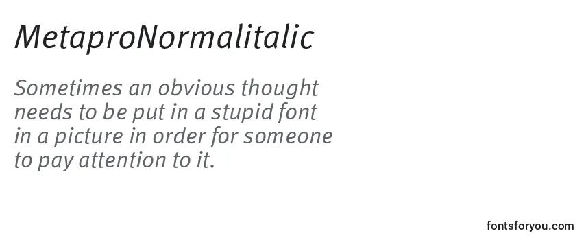 MetaproNormalitalic Font