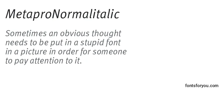 Обзор шрифта MetaproNormalitalic