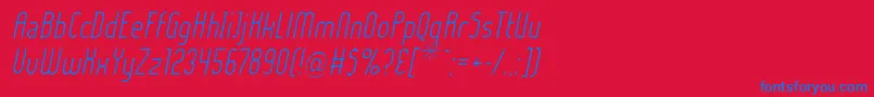 Ladyilo Font – Blue Fonts on Red Background