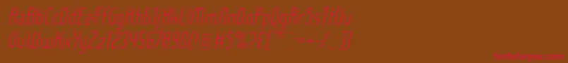 Ladyilo Font – Red Fonts on Brown Background