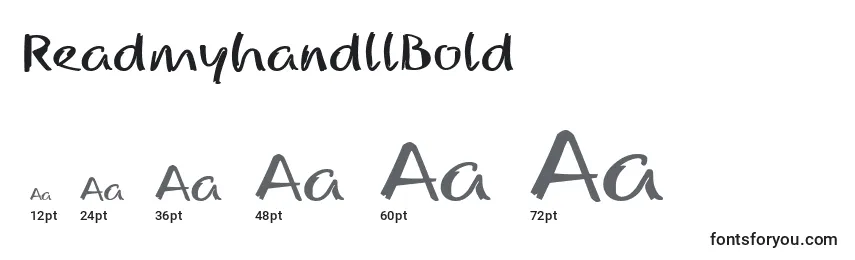ReadmyhandllBold Font Sizes