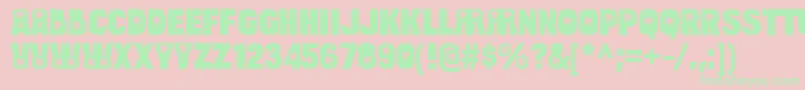 BulltoadluckyRegular Font – Green Fonts on Pink Background