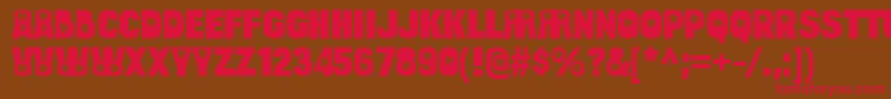 BulltoadluckyRegular Font – Red Fonts on Brown Background