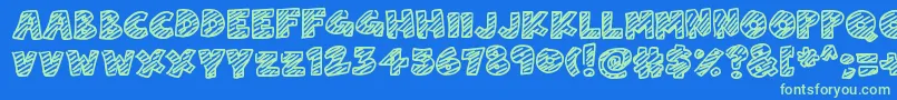 ChalkDash Font – Green Fonts on Blue Background