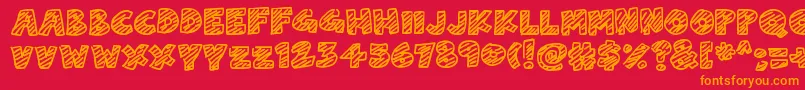 ChalkDash Font – Orange Fonts on Red Background