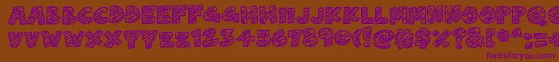 ChalkDash Font – Purple Fonts on Brown Background