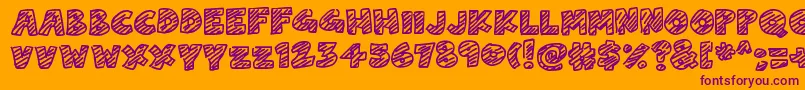 ChalkDash Font – Purple Fonts on Orange Background