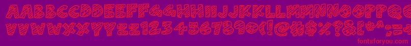 ChalkDash Font – Red Fonts on Purple Background