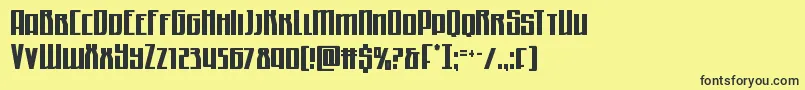 Quantummalicecond Font – Black Fonts on Yellow Background